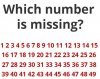 Which number is missing